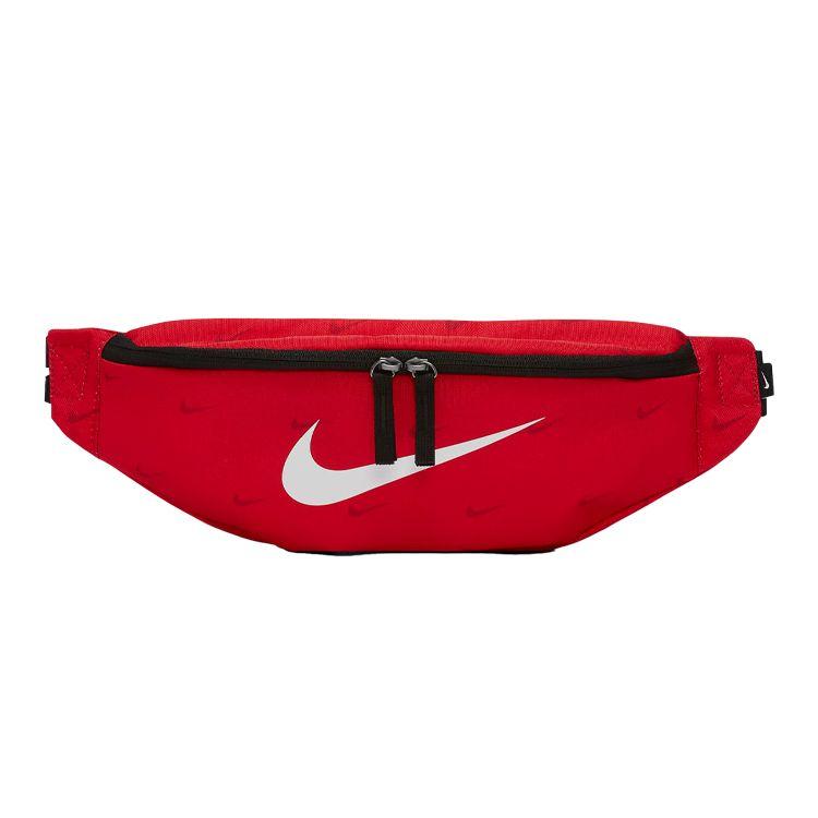 Nike Heritage Swoosh All Over Print Logo Polyester Waist Bag Chest Bag Unisex bags Red DC7343-657 Red