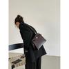 High-end Quality Bag Second-generation Leather Box Cowhide Wide Shoulder Strap Commuter Handbag Single Shoulder Messenger Bag