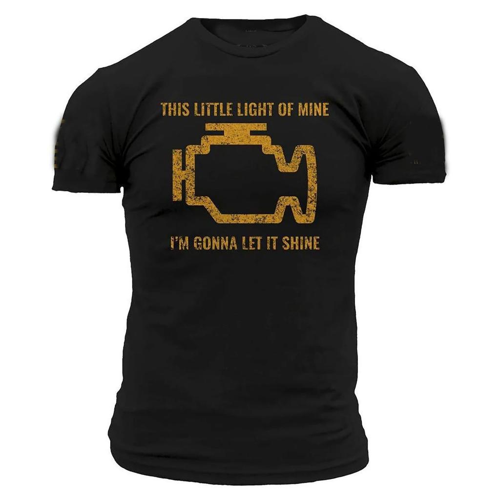 Motorsports Check Engine TShirt 100 Cotton ONeck Short Sleeve Summer Casual Mens Tshirt Size S3XL