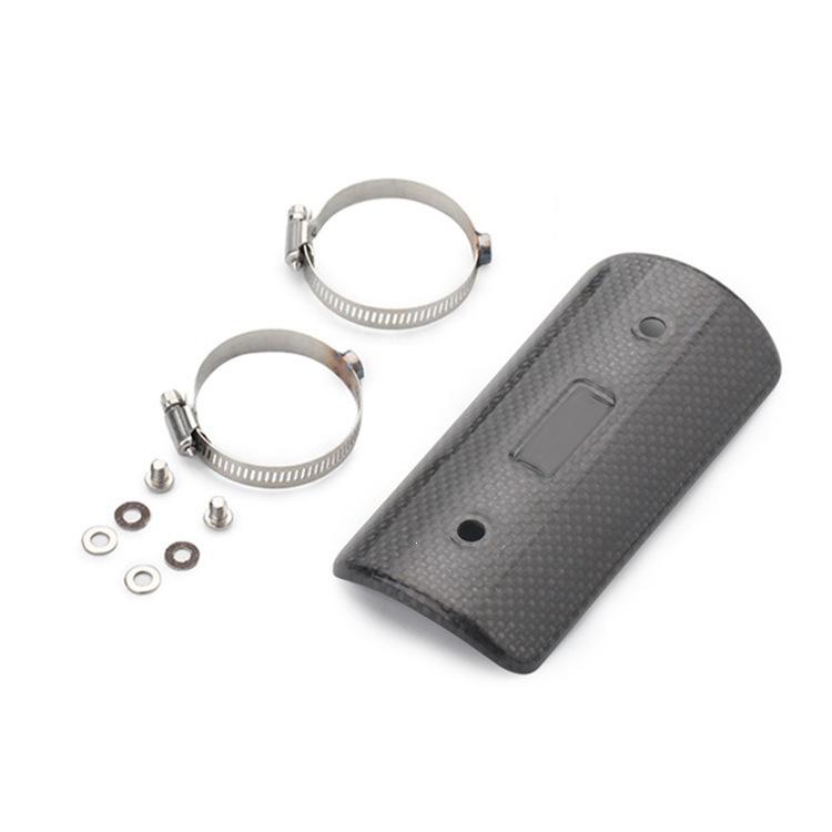Motorcycle Refitted Exhaust Pipe Anti-scald Cover Exhaust Carbon Fiber Anti-high Temperature Shielding Cover Carbon Fiber Insulation Cover