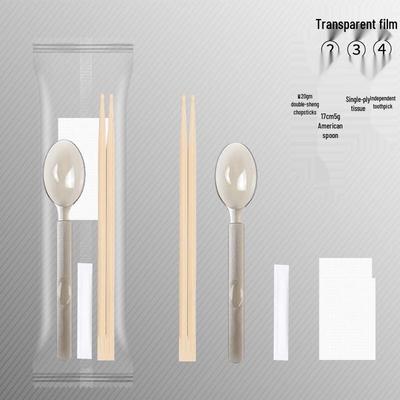 Disposable Bamboo Chopsticks & Spoon Takeout Set
