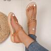 Women's Plus Size Elastic Band Soft Sole Flip-Flops - European & American Summer Sandals for Beach