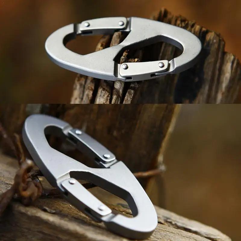 5pcs/set 8-Shaped Locking Carabiner Clip Aluminum Alloy Key Ring for Hiking Camping Traveling Sport Outdoor Activities Safety Buckle.