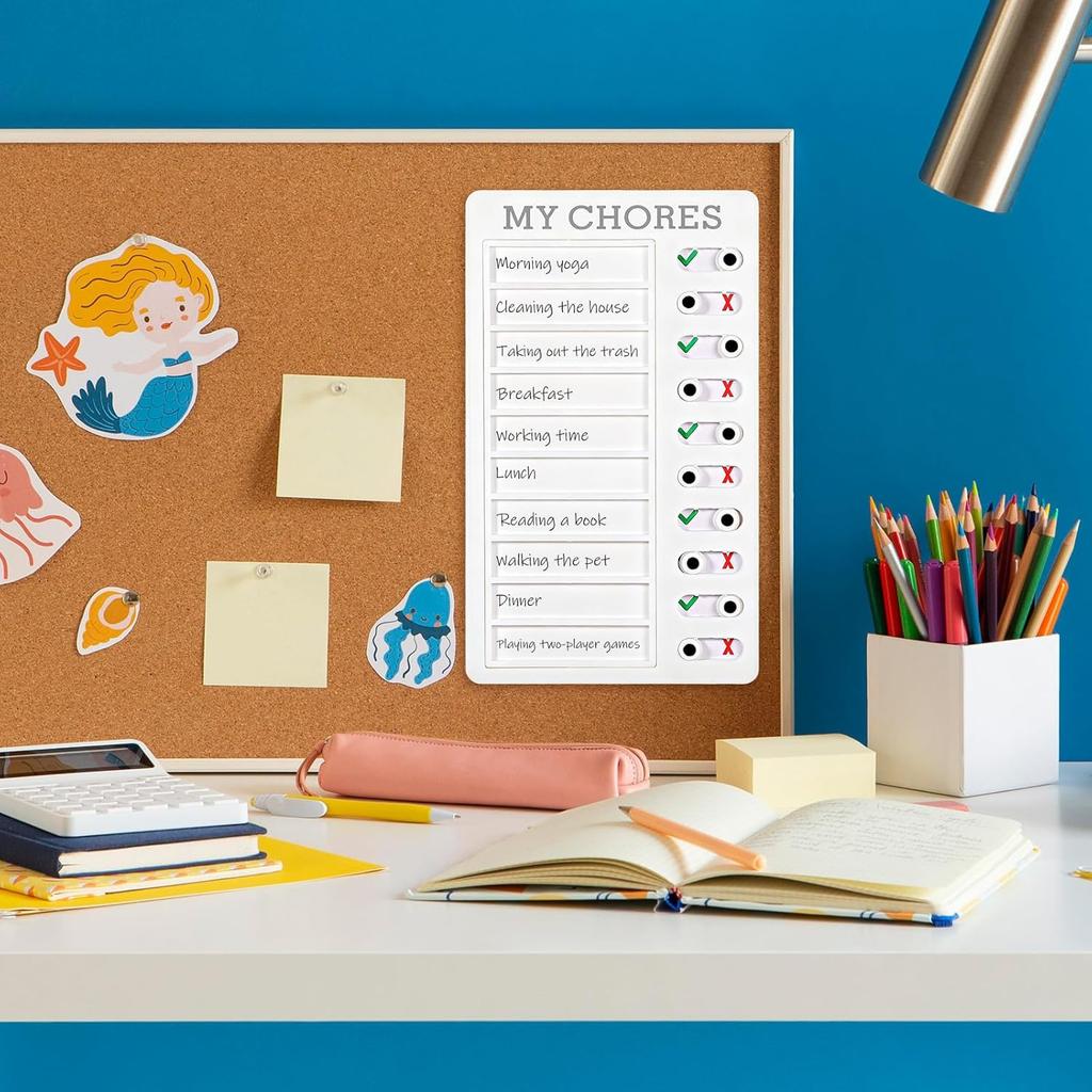 Chores Chart for Kids, Kids to Do List Board, Daily Morning Checklist, Visual Schedule, to Do List Checklist Board, Detachable RV Checklists, ADHD