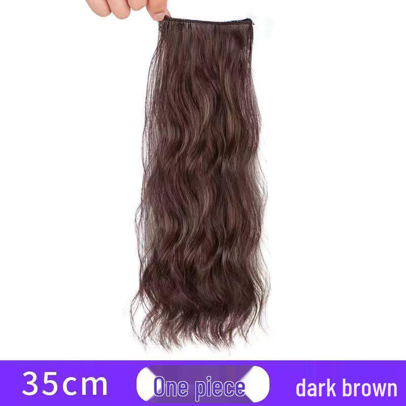 Natural Short Wave Hairpiece for Women: Invisible, Realistic Extension for Volume, Fluffy Long Curls, Forehead Wig
