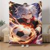 1pc Soccer Dream Energy Flannel Blanket Soft Warm Throw Blanket for Bedroom Living Room Bed Travel Camping Picnic Gift. MT7160171