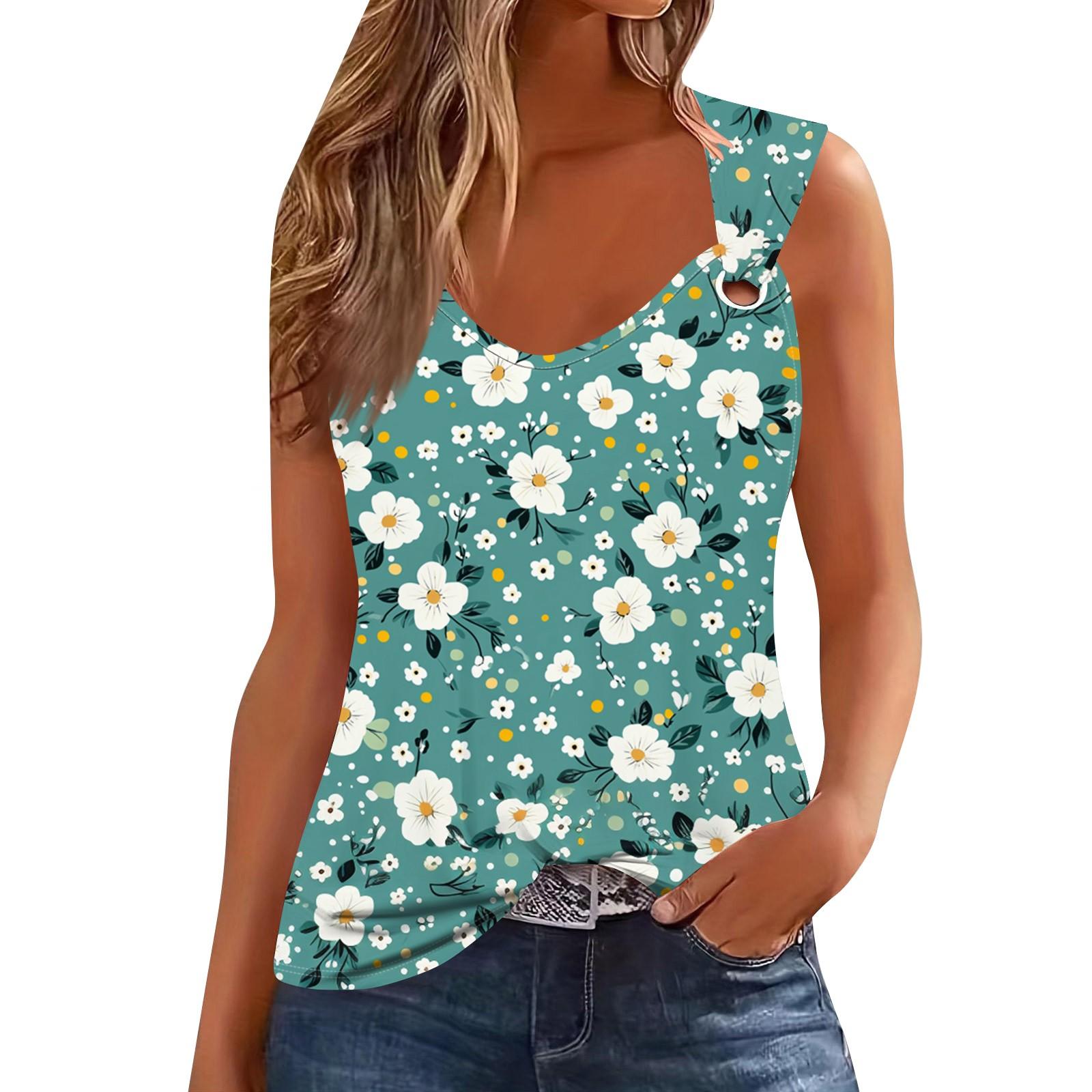 

Женская майка с V-образным вырезом, базовая, с принтом, повседневная, струящаяся, без рукавов, с глубокими боковыми вырезами для женщин S