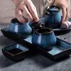 Japanese-style Ceramic Seasoning Pot Household Creative Kitchen Oil Salt Sugar Monosodium Glutamate Condiment Box Oil Pourer