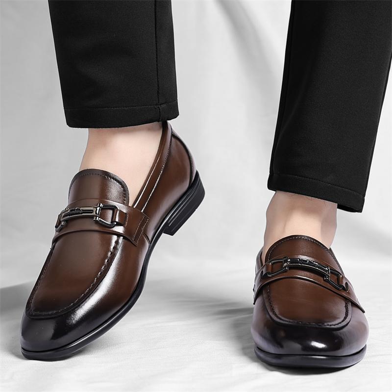 Fashion Business men's loafers Hot selling gentlemen's casual style Luxury Office High quality and comfortable shoes Black brown
