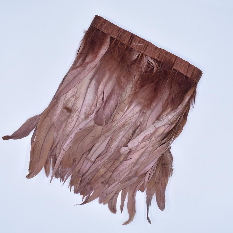 2Meters Colored Rooster Tail Feather Trim Ribbon Tape Black Pheasant Feathers for Crafts Carnival Party Decoration Decorative