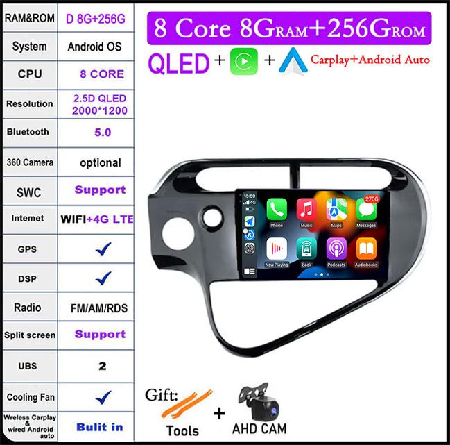 For Toyota AQUA Prius C 2018 - 2020 Android 14 DSP Car Radio Multimedia Video Player Stereo GPS Carplay Auto 4G LTE