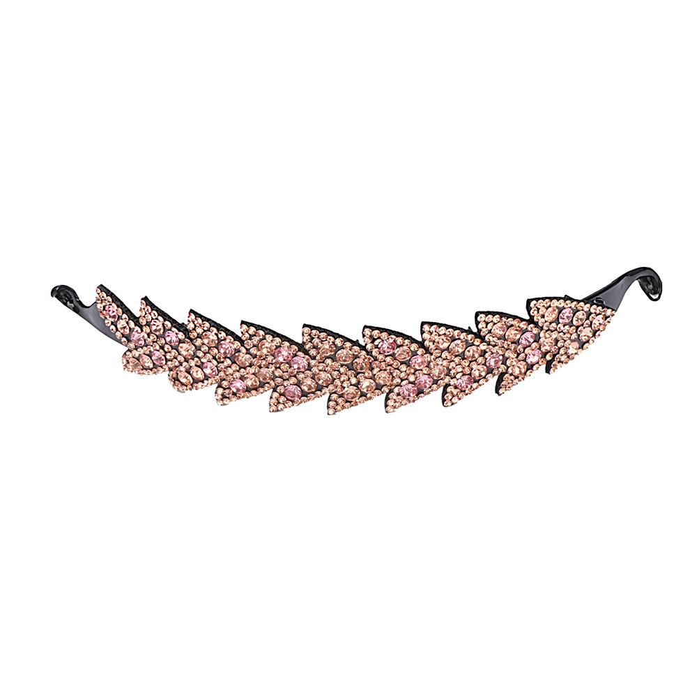 Hair Claw Rhinestone Women Bun Maker Headwear Bird Nest Twist Clip Floral Leaves Hair Claw