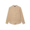 Polo Casual Shirt Solid Color Linen Button Long Sleeve Loose Fit Kids Kids Tops 323964592-502