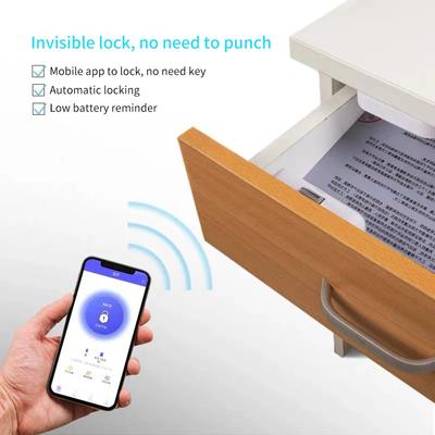 Tuya Smart Lock Home File Cabinet Wardrobe Door Hidden Lock Wireless APP Bluetooth Unlocking No Punch Invisible Electronic Lock