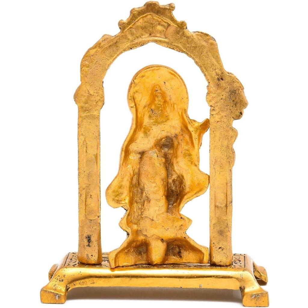 Prydnadsföremål / Gudsidol / Gudsstaty / Radha Krishna Murti Dekorativt prydnadsföremål - 18 cm (Aluminium, Guld)