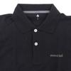 Montbell Herren Kurzarm Poloshirt, Unifarben, Corespun, Schnelltrocknend, 2104691, schwarz/S