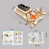DIY Boat Model Kit Wooden Boat Kit 3D Assembly of Wooden Paddles Creative Teaching Educational Science Electric Boat