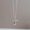 Women's Silver Basic Cross Fashion Necklace