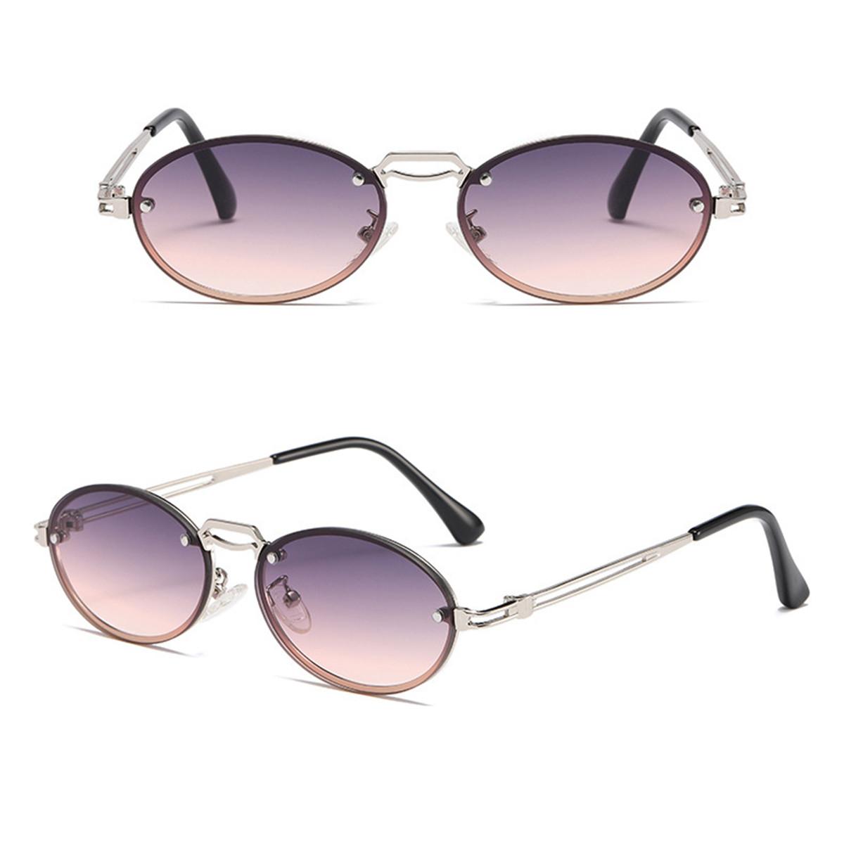 

FOENIXSONG Fashionable Sunglasses for Men Women Oval Shape Small Sun Eyeglasses UV400 Protection Vintage Glasses Vintage Retro Sunglass Other