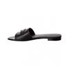 Salvatore Ferragamo Ferragamo Gancini Leather Slide Black