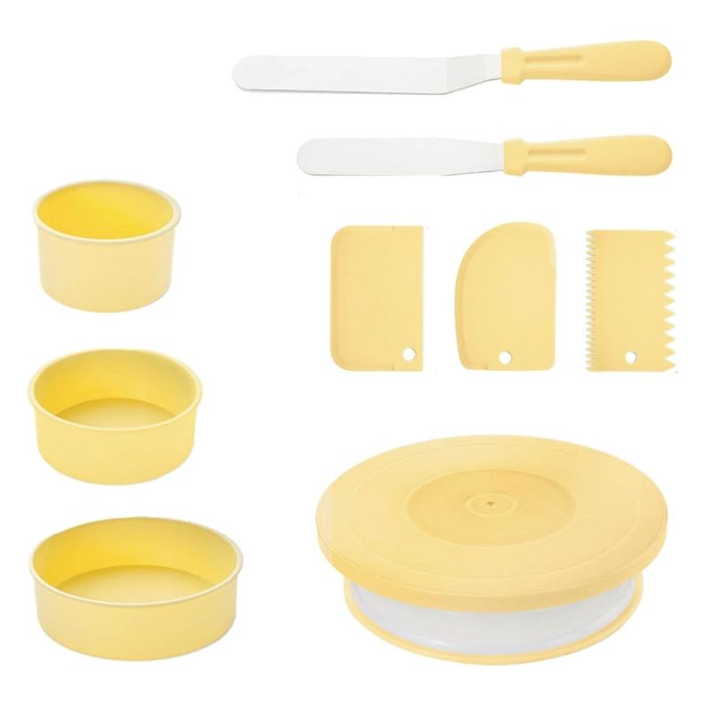 

9 предметов для украшения торта DIY выпечка вращающаяся подставка нескользящий стол для труб круглая силиконовая форма для торта для кухни выпечка