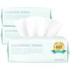 Kikimate Cleansing Towel Disposable Facial 300 Sheets (100 X 3 Packs) Sensitive Skin Roughness Care Large Capacity Wet Dry Use