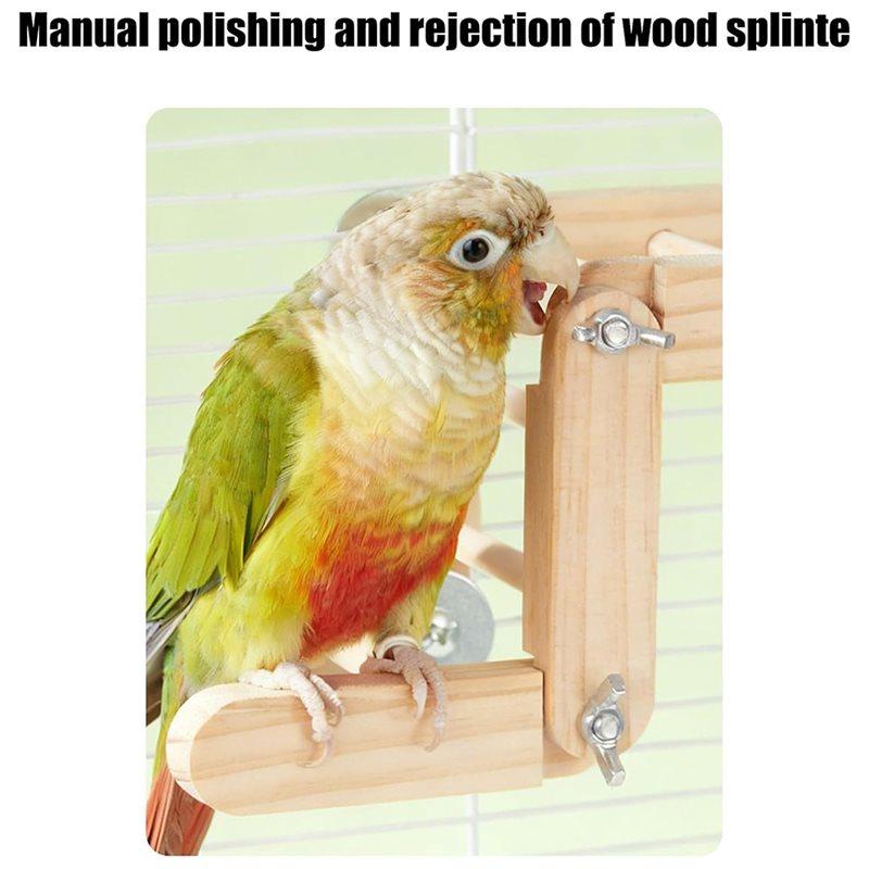 A84E-Adjustable Wood Ladder For Parrots, Bird Climbing Equipment , Sturdy Sunflower Hammock, Parrot Accessories