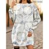 Women's casual fashion long sleeve short skirt