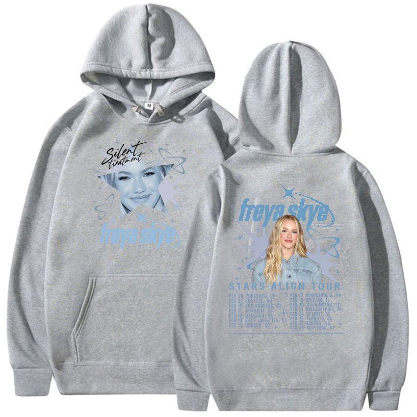 Freya Skye Stars Align Tour 2026 Print hoodie Wo Aesthetic Fashion Oversized Long sleeve Sweatshirts Fleece Streetwear
