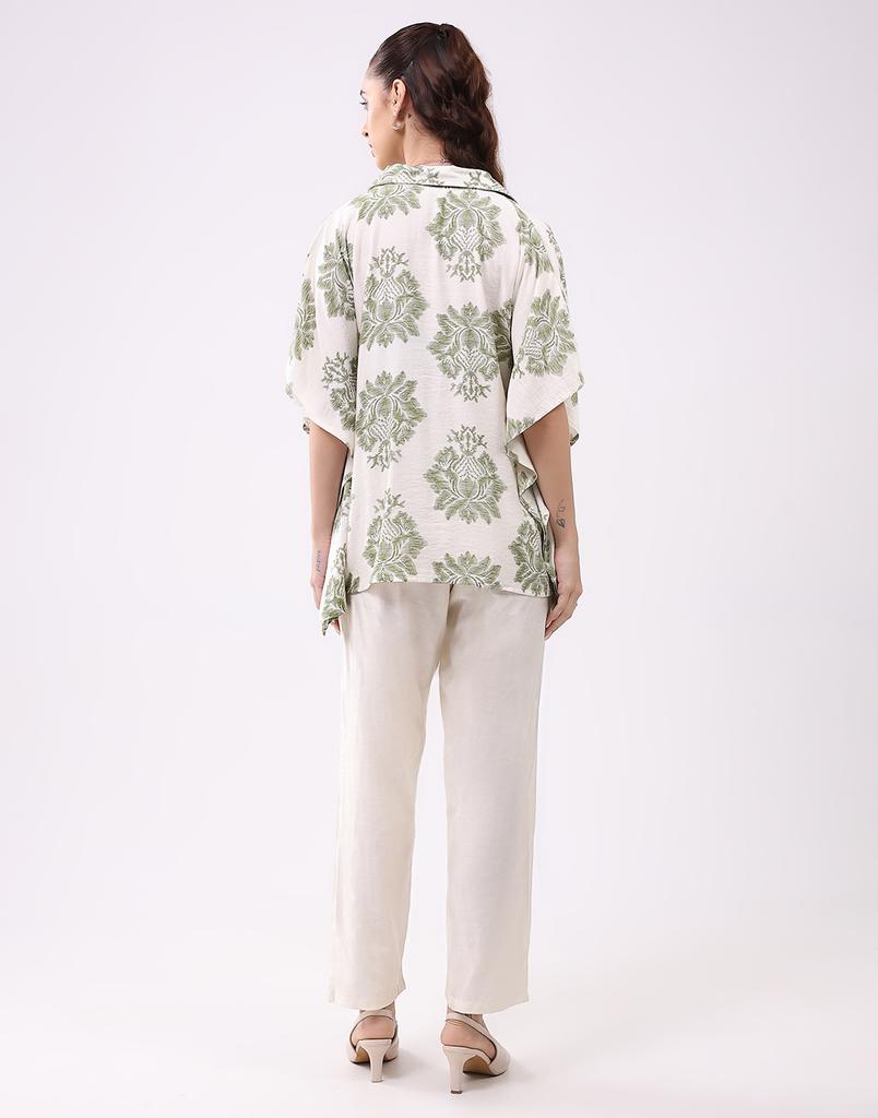 Monte Carlo Women Collar Neck Three-Quarter Sleeves Coordinate Set