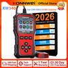 2026 KONNWEI KW340 Car CAN OBD2 EOBD Scanner Diagnostic Tool Engine & Battery Test Read Fault Code Clear Real-Time Data Function