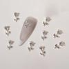 Yousheng 10Pcs Nail Decorations Creative Shape Vibrant Color Rust-proof Stunning Visual Effect Multipurpose Decorative Alloy 3D Rose Flower Nail Art