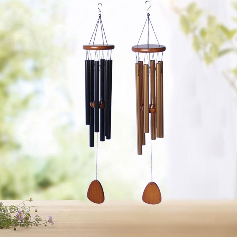 Large Wind Chimes with 6 Aluminum Thicken Tubes Melody Memorial Wind Chimes Outside Decoration Wall Hanging Wind Chime