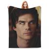 Ian Somerhalder The Vampire Diaries Damon Deku Fleece Zimní Prodyšná Měkká Přehozová Deku pro Postel Auto Přehozy na Postel