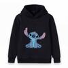 Kids Boys Girls Cute Blue Alien Printed Pullover Hoodie Casual Warm Long Sleeve Hooded Sweatshirt For Daily Wear