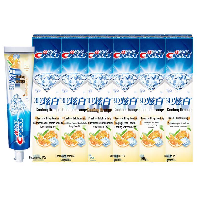 Crest 3D White Fresh Mint Orange Toothpaste