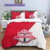 Toronto Football Club Pattern Bedding Quilt Set  Home Decoration  Gift (1 * duvet cover + 2 * pillowcase  without core)