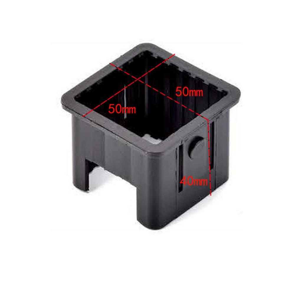 Square Black PP/PE Inner Hollow Variable Diameter Plugs Square End Caps Isolation Sleeve End Has for Fitness Equipment Accessory