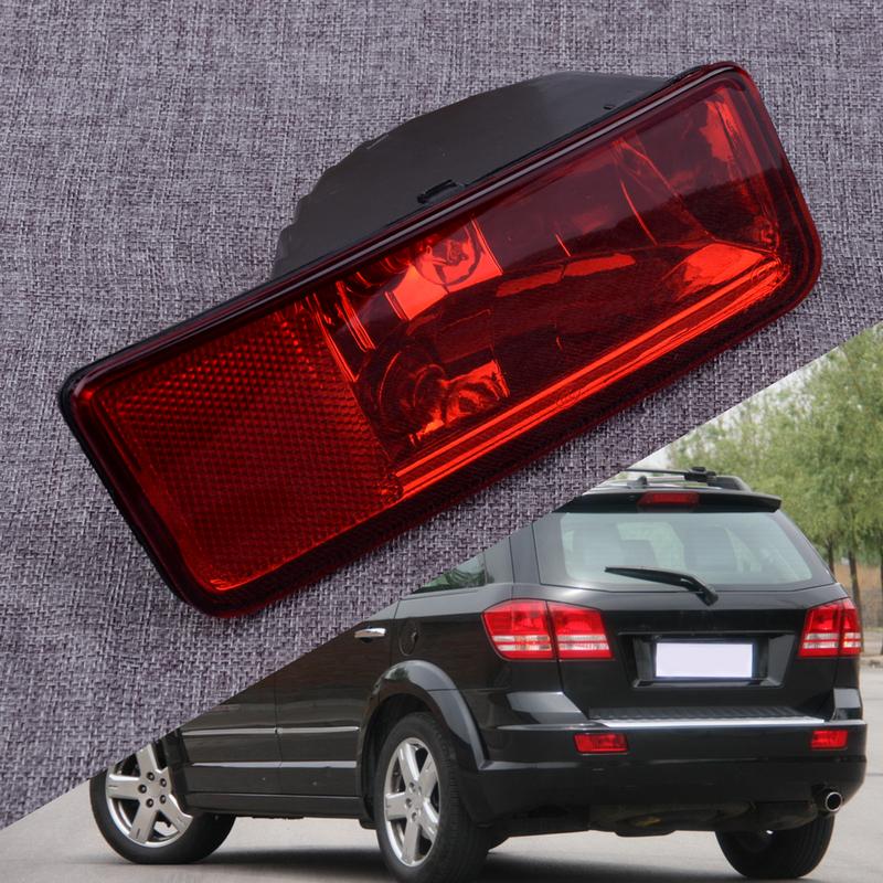 Red Lens Left Rear Bumper Reflector Brake Tail Light Fog Lamp Fit For Dodge Journey MPV 2008-2011