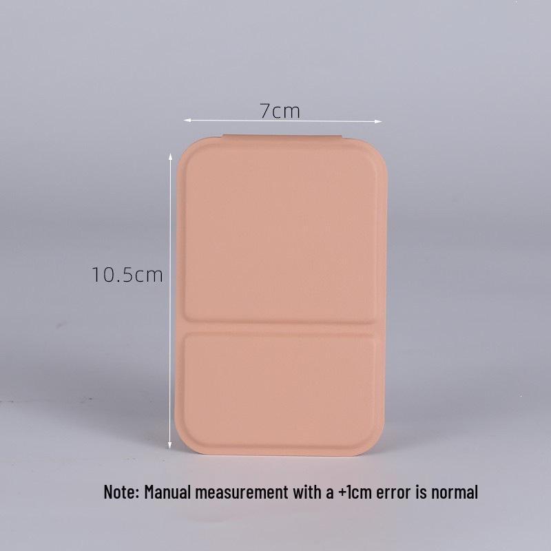Compact Foldable Mini Makeup Mirror - Portable Travel & Office Essential