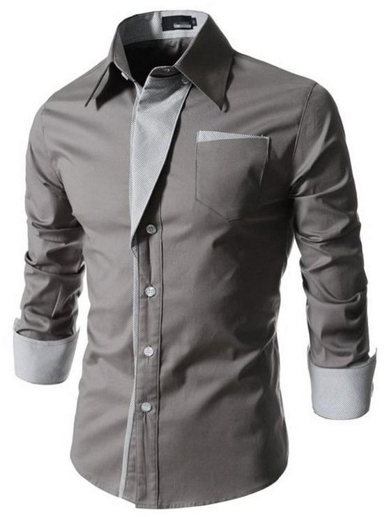 Men's Trendy Striped Long Sleeve Casual Shirt