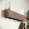 Walnut Wood Wall-Mounted Coat Rack for Living Room or Entryway