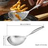Stainless Steel Skimmer Spoon Long Handle Cooking Slotted Colander Spoon Skimmer Strainer Kitchen Strainer for Frying Draining