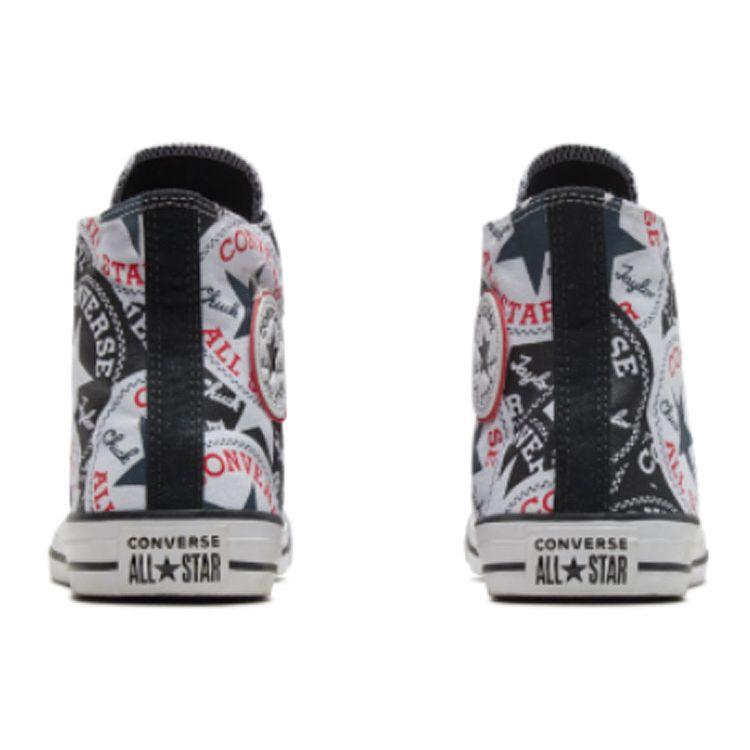 Converse All Star Retro Comfortable High Top Canvas Shoes Unisex Sneakers Black White Red 166985C