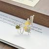 Enamel Dripping Oil Butterfly Series Zir*****Pen Ring Niche Design Light Luxury High Sense Personality Ring Woman