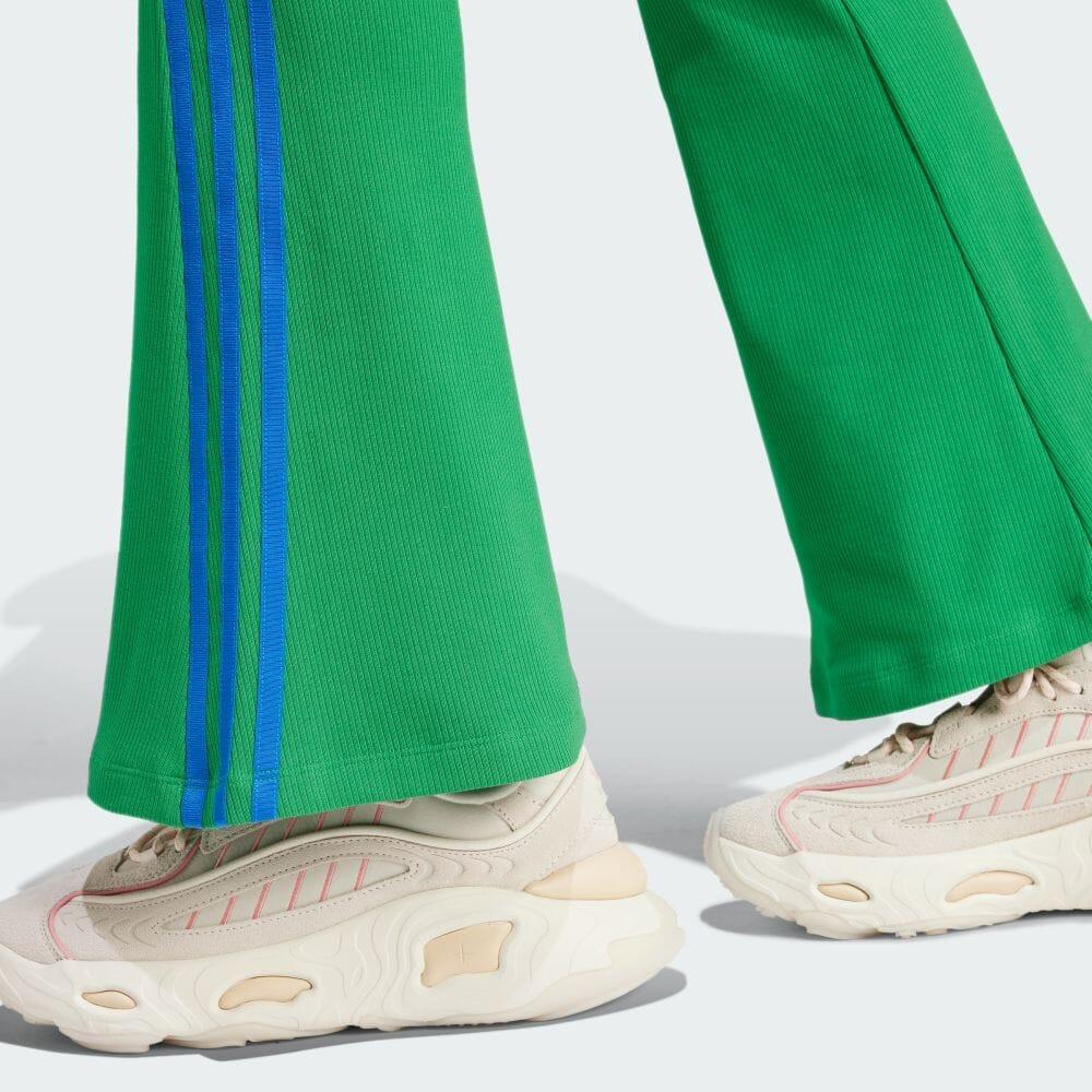 Adidas Originals Slim Fit Flared Casual Pants Women Bottoms Green JG8046