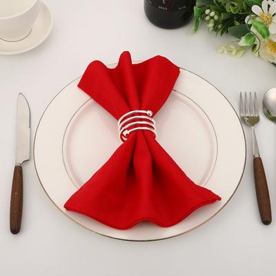 8 Pcs Napkin Rings Round Metal Napkin Holders Spring Design Reusable