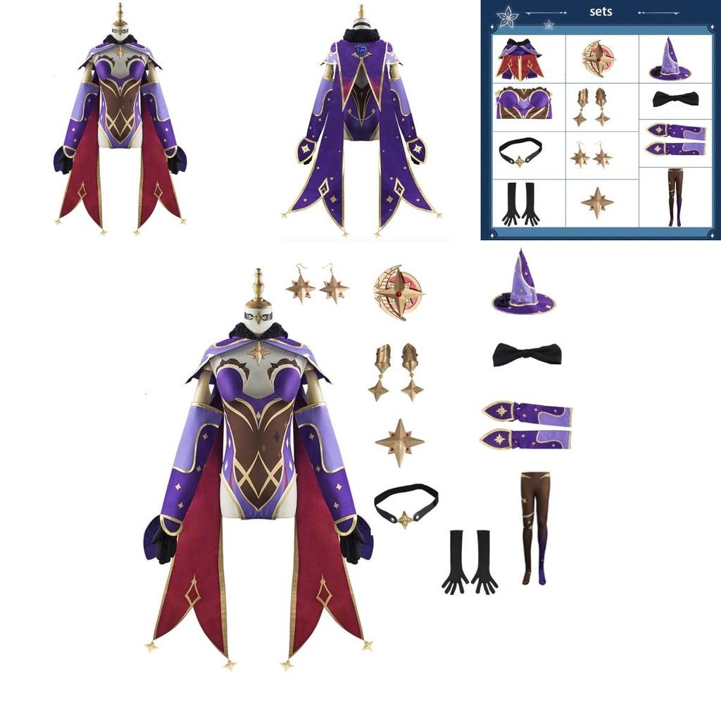 Genshin Impact Mona Bodysuit Costume 3d Fabric Printed Design