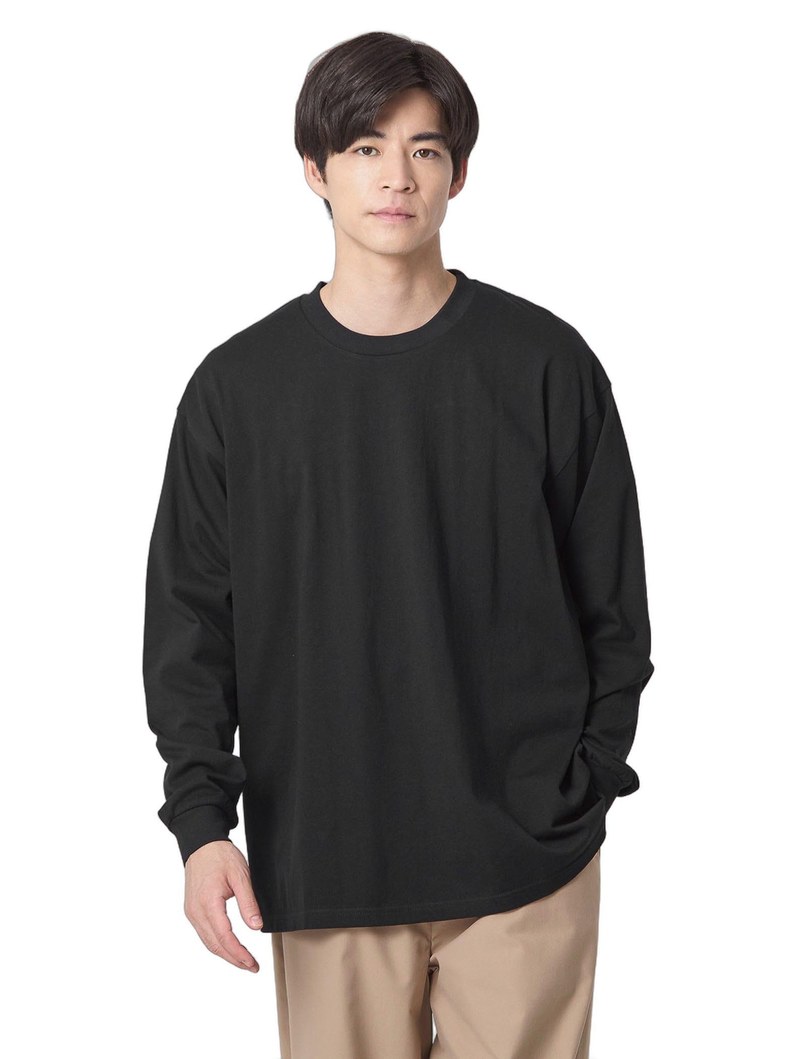 

United Arrows Green Label Relaxing GOAT 7oz Long Sleeve T-Shirt, 32124992969 0970 BLACK(09) L