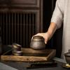 Ceramic Tea Canister Small Sealed Canister Moisture-Proof Storage Canister Coarse Ceramic Jar